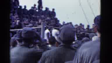 San Francisco California (1953): Boxing Match Taking Place As Servicemen Surround