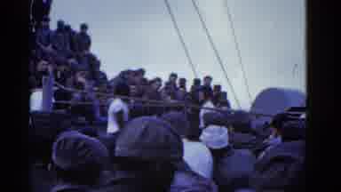 San Francisco California (1953): A Crowd Is Gathered Around A Ring Watching A