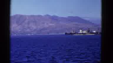 San Francisco California (1953): Scenic View Of A Hilly Island As Seen From A Boat