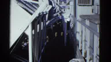San Francisco California (1953): People Walking Out Of Village Building With View