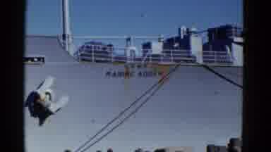 San Francisco California (1953): Military Troops Boarding A Ship On A Bright Sunny