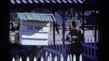 San Francisco California (1953): United States Soldier Addressing Letter In Mail