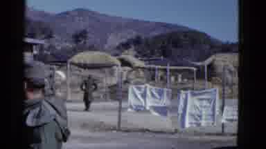 San Francisco California (1953): Troops In An Open Field With Hanging Fabrics