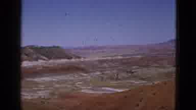 California USA (1953): Landscape Scene With Large Red Hills And Lots Of Barren Dry
