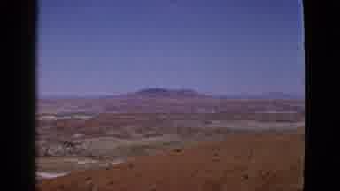 California USA (1953): Mountains In The Distance And The Valley Shown Close Up