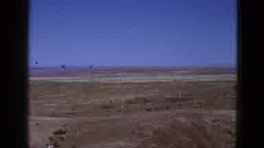 California USA (1953): View Of Empty Field And Blue Sky On A Sunny Day