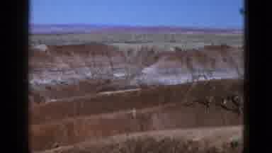 California USA (1953): View Of A Red And White Canyon That Covers A Fairly Wide
