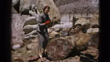 California USA (1953): The Lady Dressed In Her Best Dress Clothes Discovers An