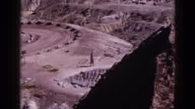 Arizona USA (1953): Man Standing In The Middle Of Dry Hills Or Mountains