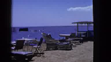 Palm Desert California (1953): A Nice Calm Day At The Beach With Lots Of Furniture