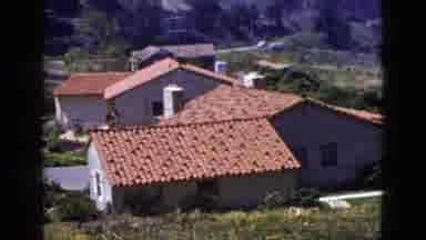 Palm Springs California (1953): Mexican Designed Houses With Red Tiled Roofs With