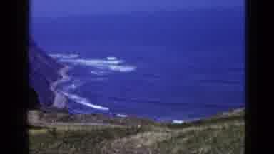Palm Springs California (1953): Landscape Footage With An Old Blue Truck Driving