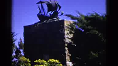 California USA (1953): American Flag In A Video