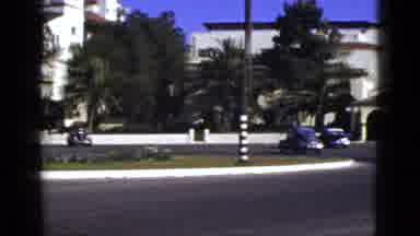 California USA (1953): Few Car Resides In Parking Lot Behind Beautiful Scenery