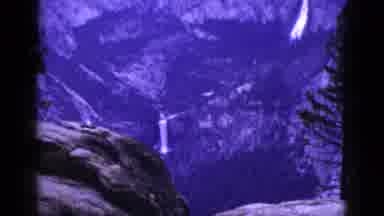 California USA (1953): The Water Falling From The Hillside Goes Between The