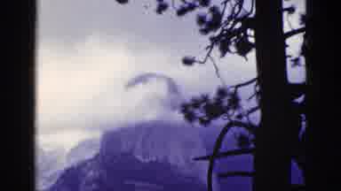 California USA (1953): A View Of A Dark Sky And View Of Mountain Peaks