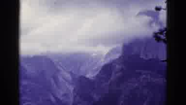 California USA (1953): The Clouds And The Vegetation In The Mountains Are