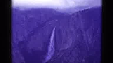 California USA (1953): Gorgeous Massive Waterfall Cascading Down The Side Of A