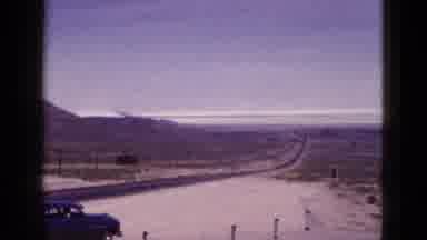 California USA (1953): Different Views Of A Two Lane Road Running Through A Vast