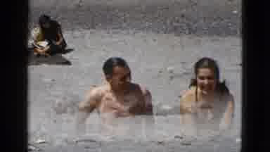 California USA (1953): Group Of Friends Enjoying Beautiful Sunny Day On The Beach