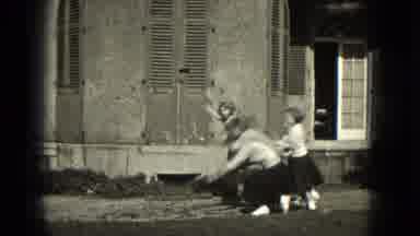 Milwaukee Wisconsin (1953): Four Girls Playing On The Sidewalk While Dancing