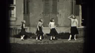 Milwaukee Wisconsin (1953): Four Girls In Uniform Performing A Cheer With
