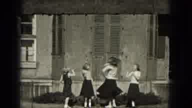 Milwaukee Wisconsin (1953): The Children Are Practicing The Dance With The Garden