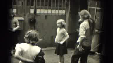 Milwaukee Wisconsin (1953): Group Of Young Girls And Dogs Playing And Doing Jump