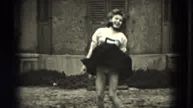 Milwaukee Wisconsin (1953): A Young Girl Cheerleading And Doing Flips