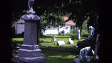 Milwaukee Wisconsin (1953): One Large And Some Small Headstones That Are Decorated
