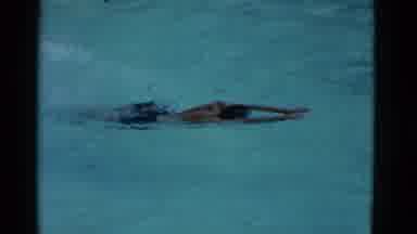 Yonkers New York (1953): A Person Is Swimming In The Pool And Another One Try To
