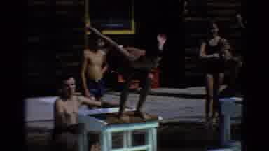 Yonkers New York (1953): Boy Swims In Pool While Another Boy Prepares To Dive Into
