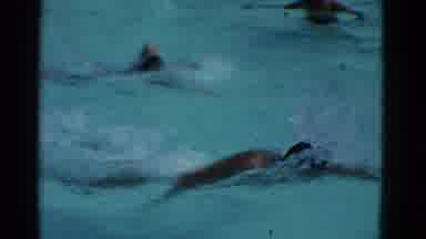 Yonkers New York (1953): People Swimming And Jumping Into A Pool