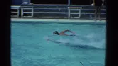 Yonkers New York (1953): Swimming Boy Learning At Swim School