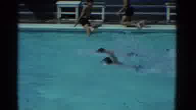 Yonkers New York (1953): Swimming Boys Racing For The Win