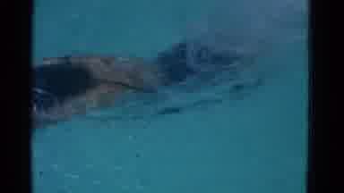 Yonkers New York (1953): The Girl Is Swimming Very Fastly In The Pool To Get