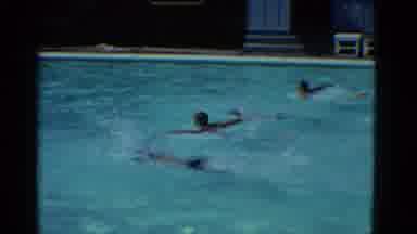 Yonkers New York (1953): The Four Members Are Doing Swimming Very Fastly To