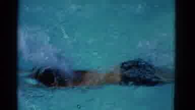 Yonkers New York (1953): Adolescent White Boy Swimming Butterfly Stroke In Pool