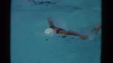 Yonkers New York (1953): Two Young Women Performing The Butterfly Swimming Stroke