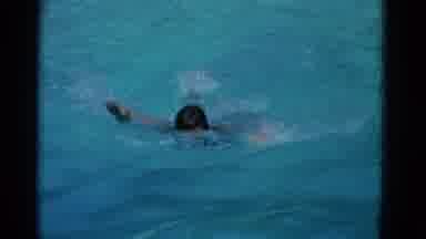 Yonkers New York (1953): The Girl Doing Swimming Very Fastly To Achieve A Goal
