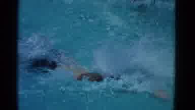 Yonkers New York (1953): Man Swims With Effort In A Pool For Recreation Doing