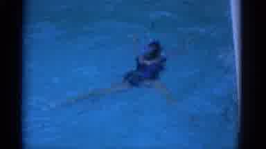 Yonkers New York (1953): Woman Does A Butterfly Stroke In An Indoor Pool Alone