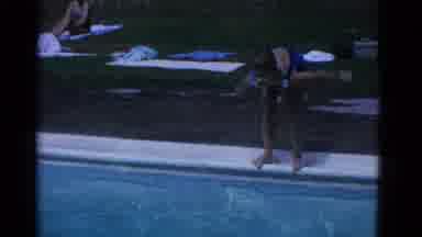 Yonkers New York (1953): Girl Dives In Outdoor Pool And Swims Across It In