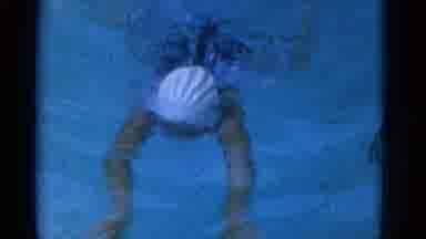 Yonkers New York (1953): Girl In A Black Bathing Suit And Swim Cap Doing The