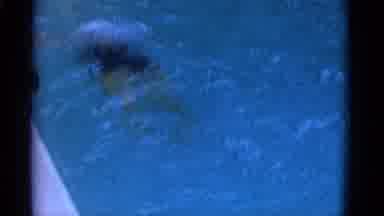 Yonkers New York (1953): Swimming Girl Makes It To Edge Of Pool