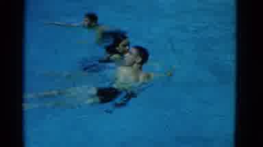 Yonkers New York (1953): Boys And Girls Learning How To Do Flip Turns In A Pool