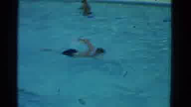 Yonkers New York (1953): Young Boy Expertly Swimming In The Clear Waters Of A