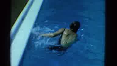 Yonkers New York (1953): Young Woman Swimming In A Pool On A Sunny Day