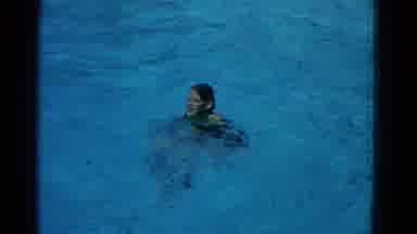 Yonkers New York (1953): Woman Enjoying A Day In The Pool Getting Exercise By