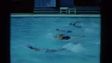Yonkers New York (1953): Four Swimmers Race Each Other To The Opposite Side Of A